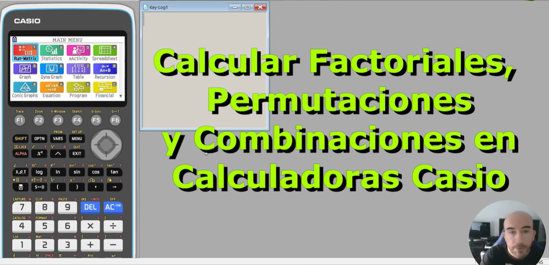 calcular números combinatorios, permutaciones y el factorial utilizando calculadoras gráficas Casio FX